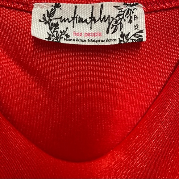 NEW FREE PEOPLE Cowls In The Club Bodysuit Love Glare Red Size XS - Picture 8 of 12